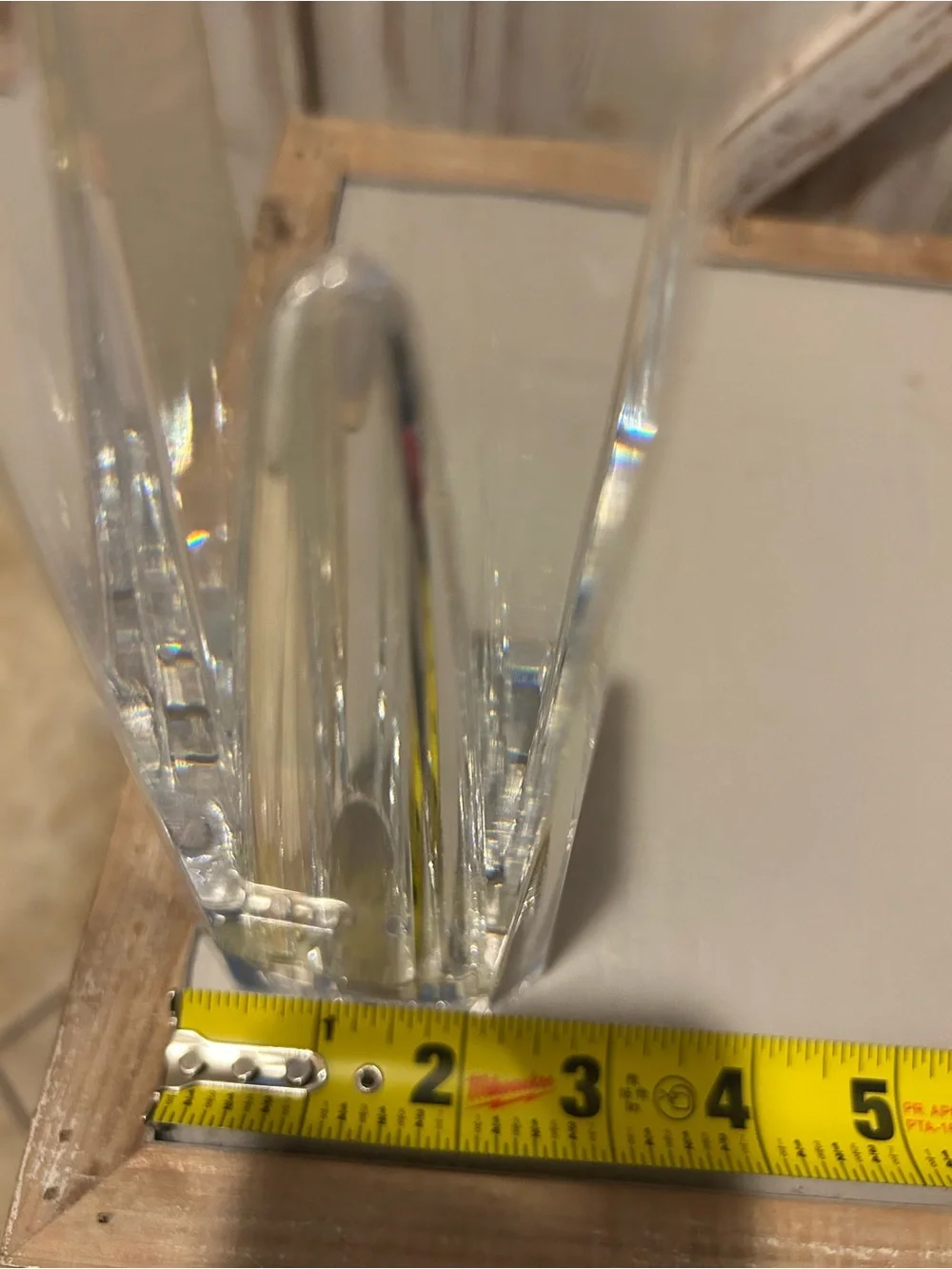 VINTAGE Orrefors Sweden Odyssey Crystal Vase Lars Hellsten MCM Red Label Intact